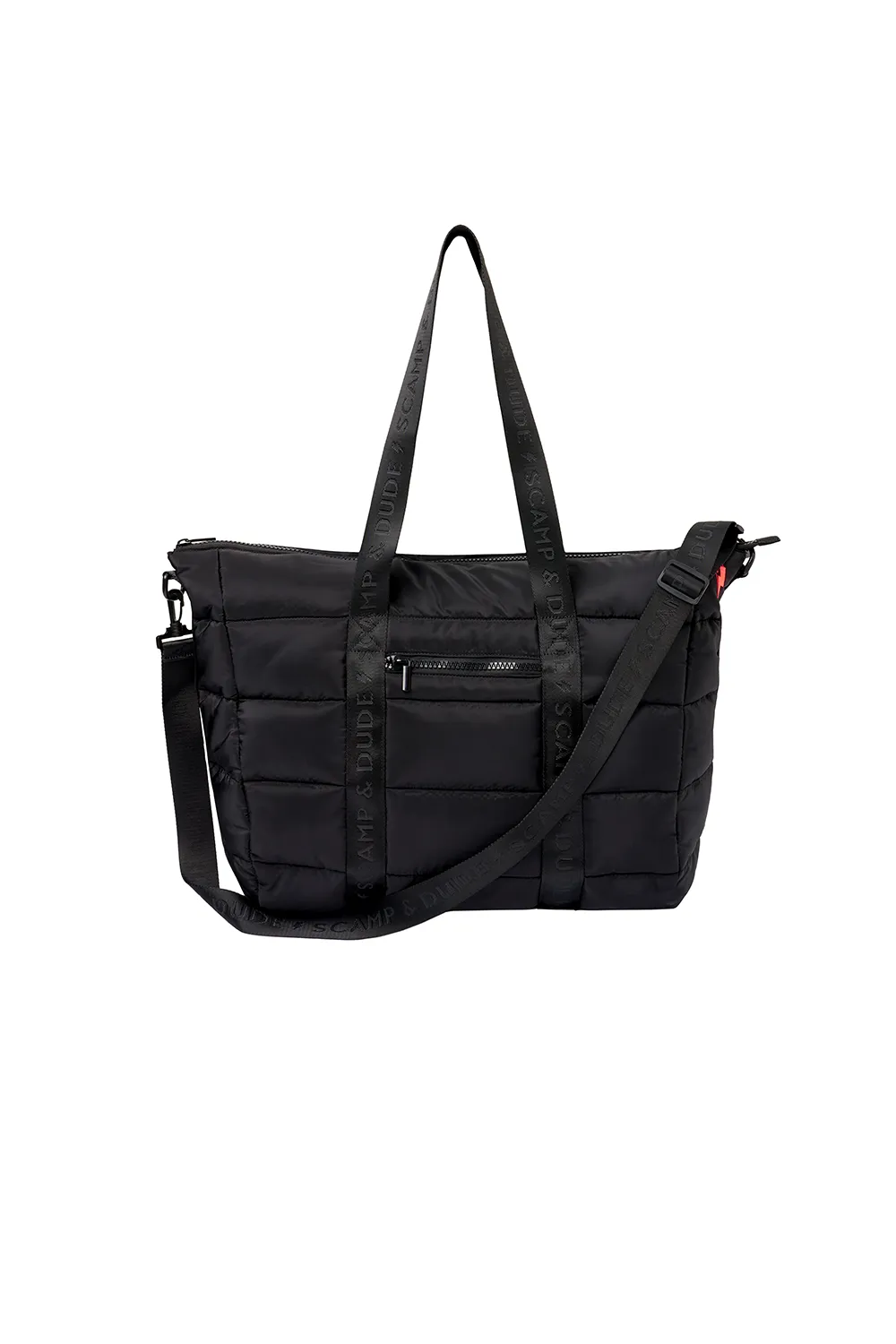 Black Large Puffer Tote Bag