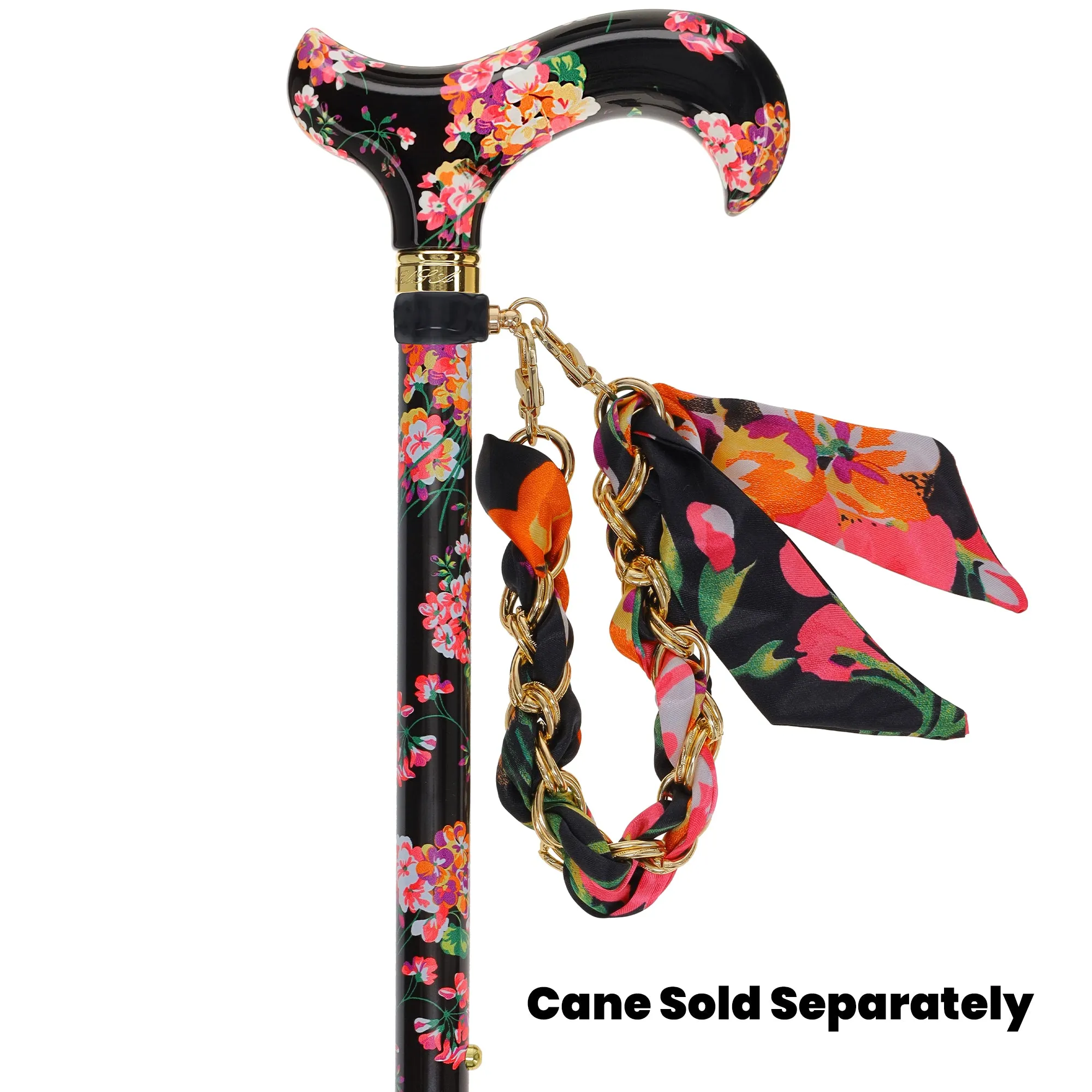 Blooming Floral FashionStix: Chic Folding Walking Cane