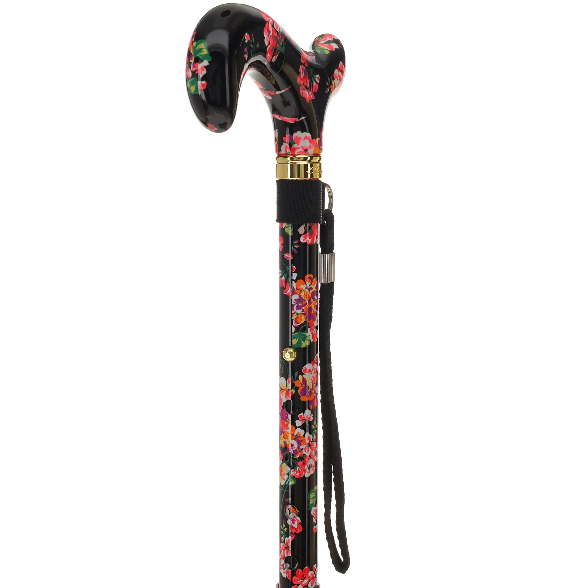 Blooming Floral FashionStix: Chic Folding Walking Cane