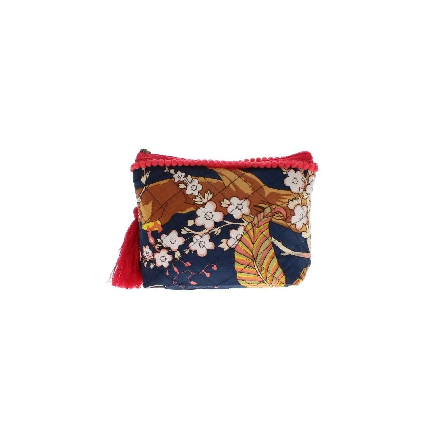 Blue Carnation Makeup Bag