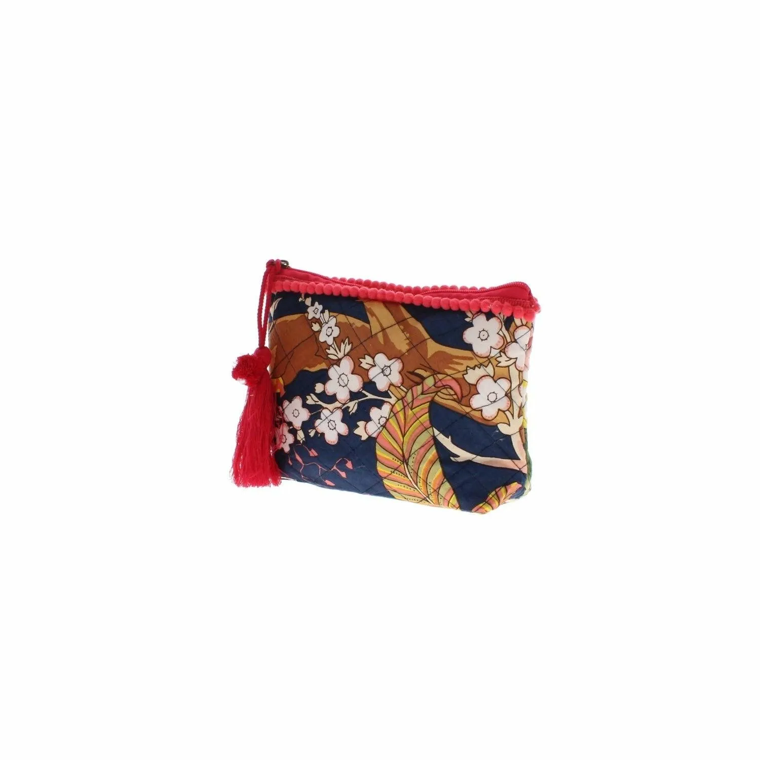 Blue Carnation Makeup Bag