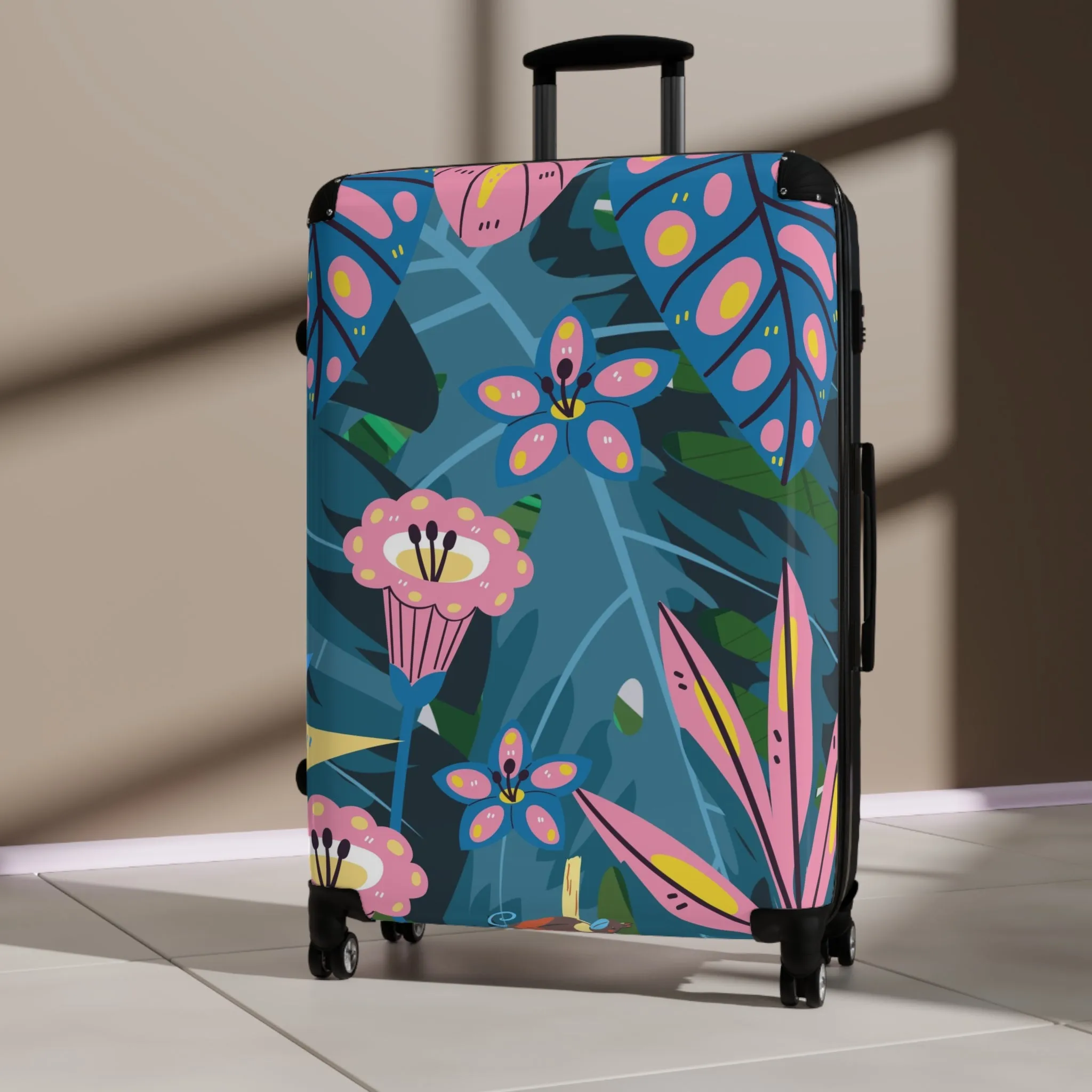 Boho Bliss Jungle Suitcase, Tropical Designer Suitcase