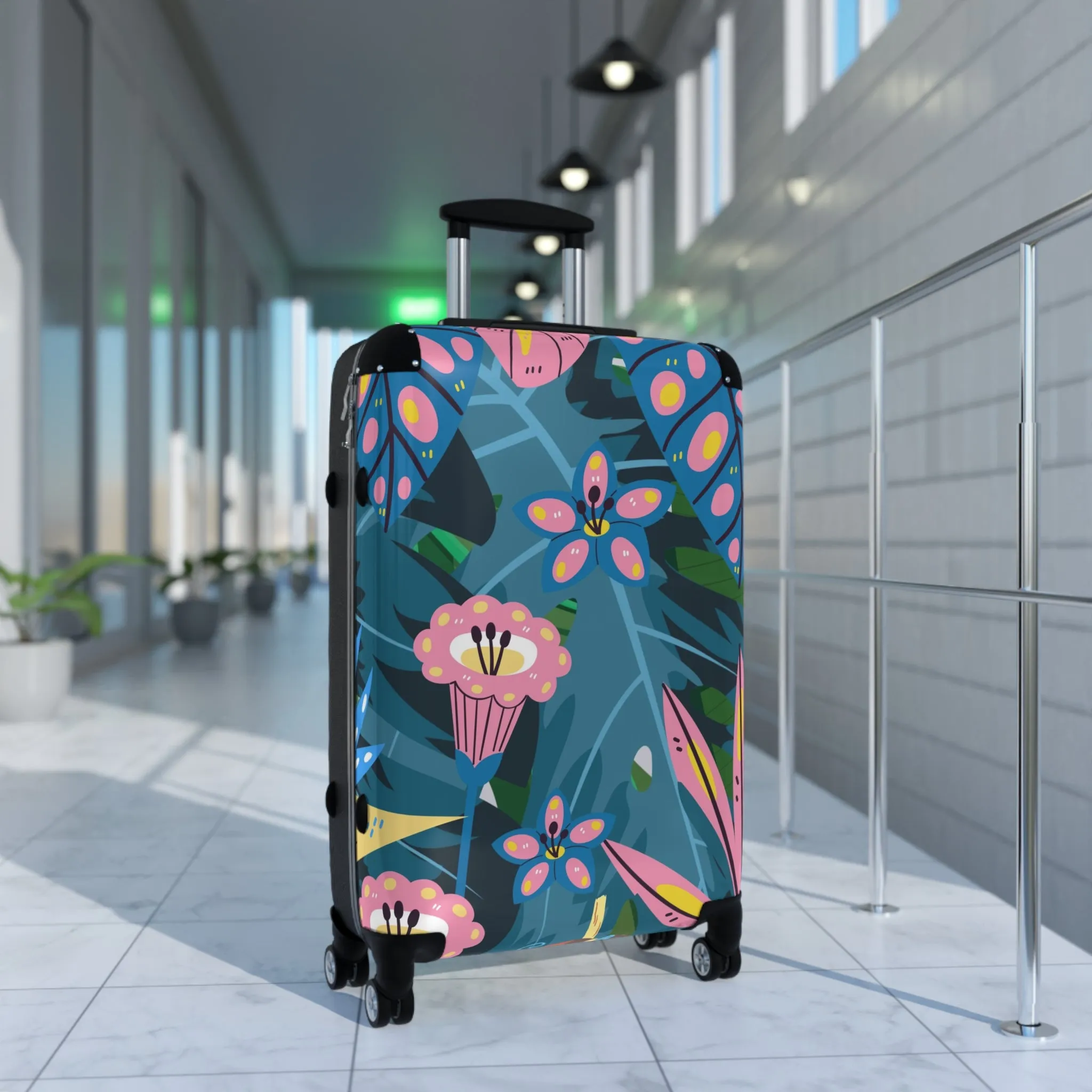 Boho Bliss Jungle Suitcase, Tropical Designer Suitcase