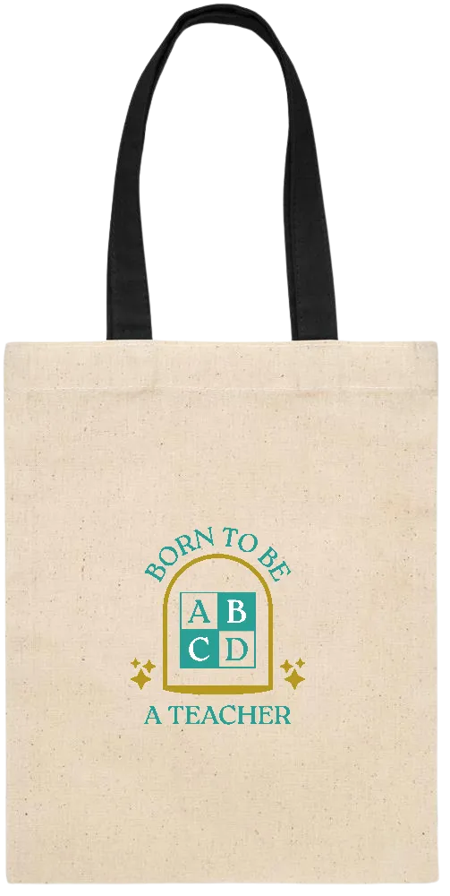 Born to be a Teacher Design - Essential small colored handle gift bag