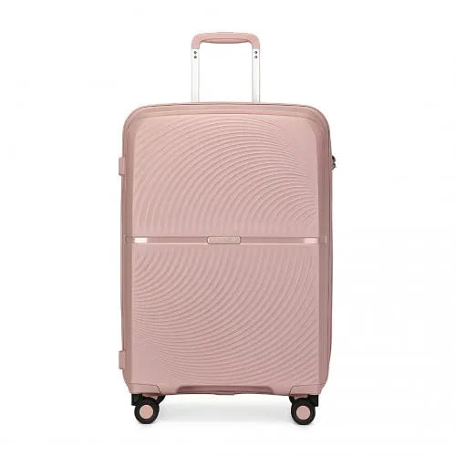 British Traveller 20 Inch Spinner Hard Shell Suitcase with TSA Lock - Nude | Durable, Lightweight, and Stylish