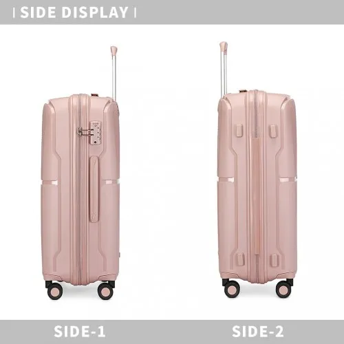 British Traveller 20 Inch Spinner Hard Shell Suitcase with TSA Lock - Nude | Durable, Lightweight, and Stylish