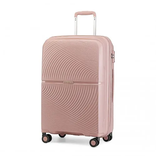 British Traveller 20 Inch Spinner Hard Shell Suitcase with TSA Lock - Nude | Durable, Lightweight, and Stylish