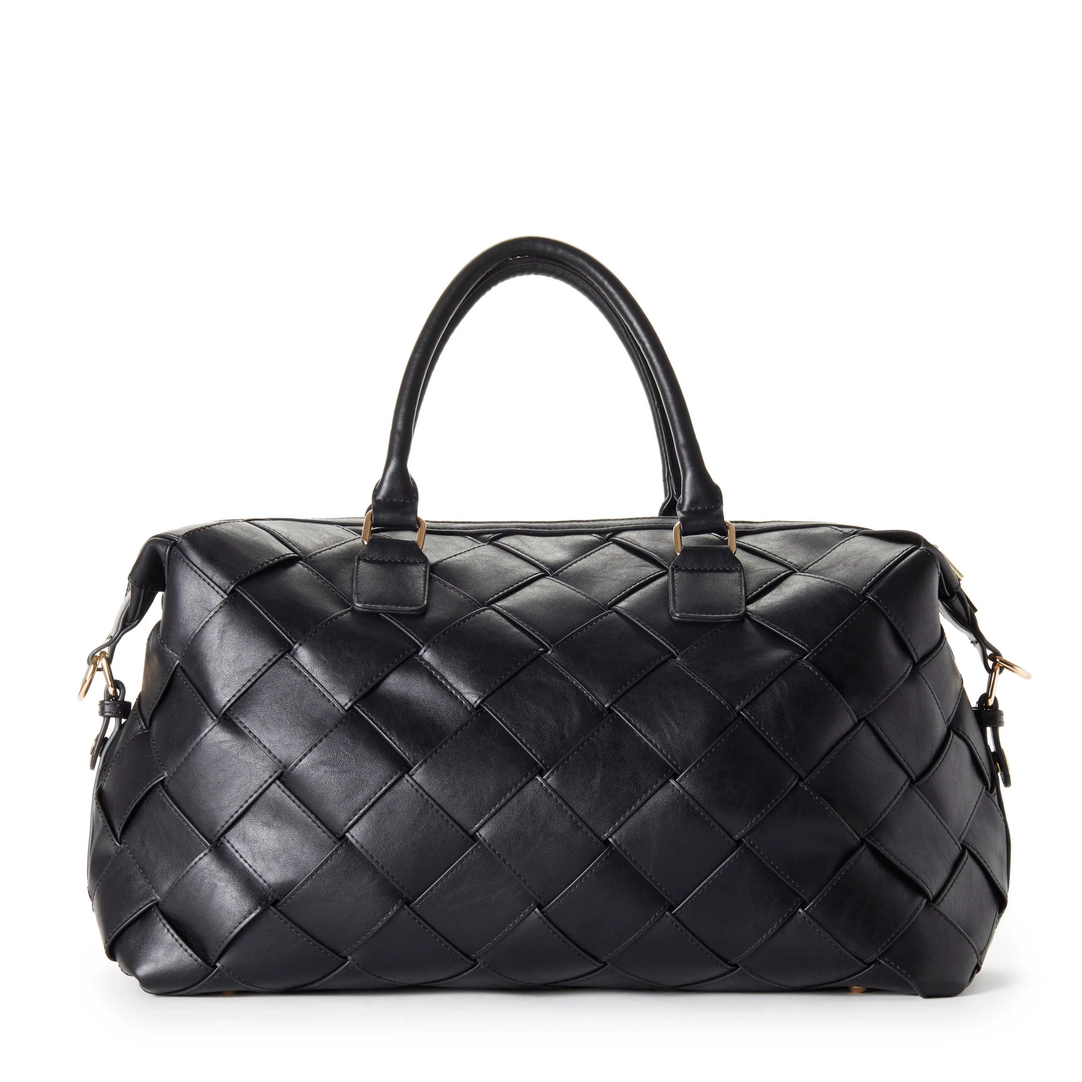 BROOKE Woven Vegan Weekender - Black