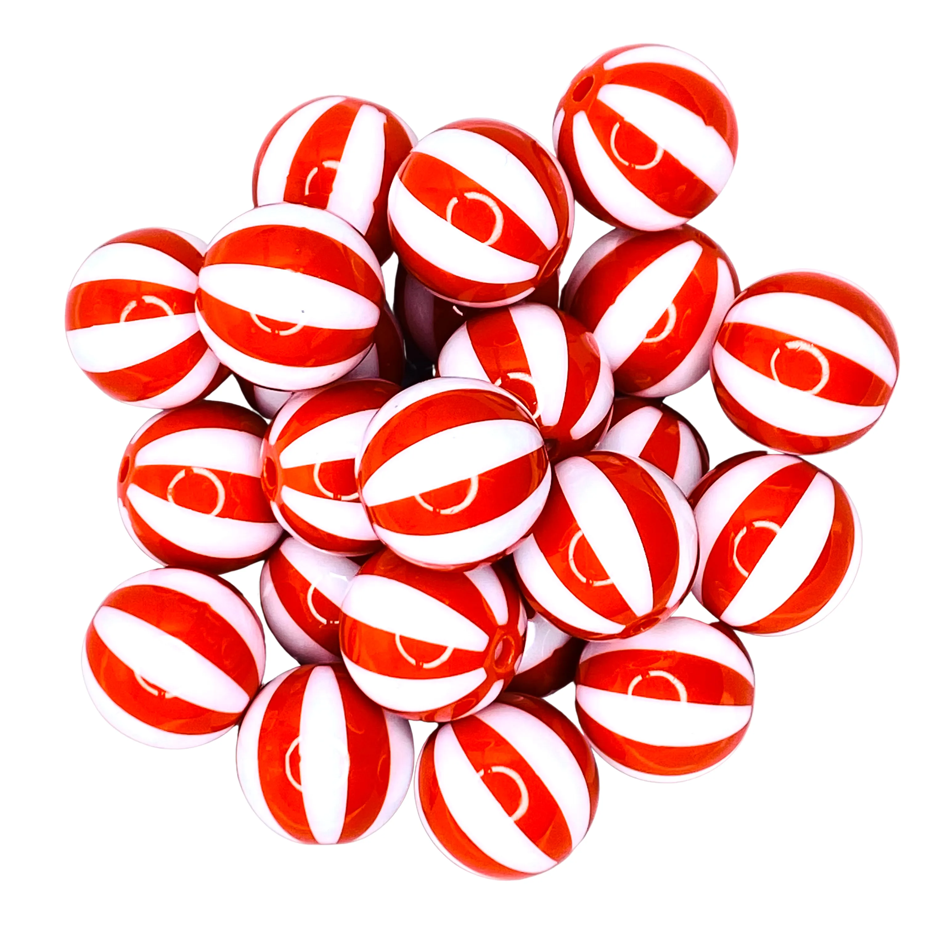 BULK RED/WHITE BEACH BALL 20mm - 23056