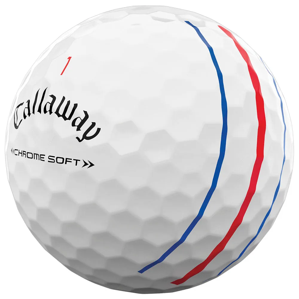 Callaway Chrome Soft Triple Track Golf Balls - White - 12 Pack