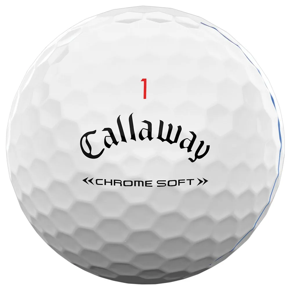 Callaway Chrome Soft Triple Track Golf Balls - White - 12 Pack