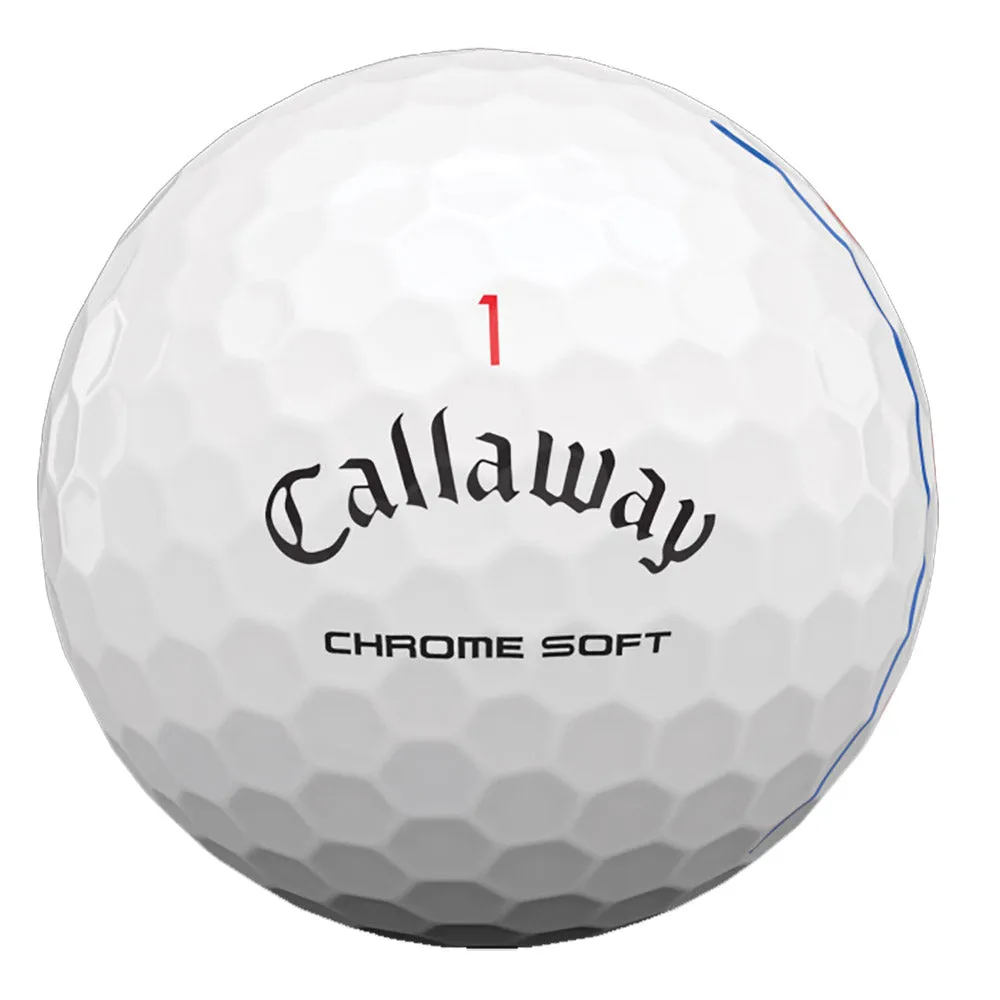 Callaway Chrome Soft Triple Track White Golf Balls - Dozen