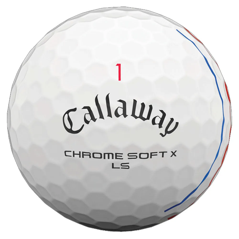 Callaway Chrome Soft X LS Golf Balls - Triple Track White - 12 Pack