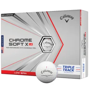 Callaway Chrome Soft X LS Golf Balls - Triple Track White - 12 Pack