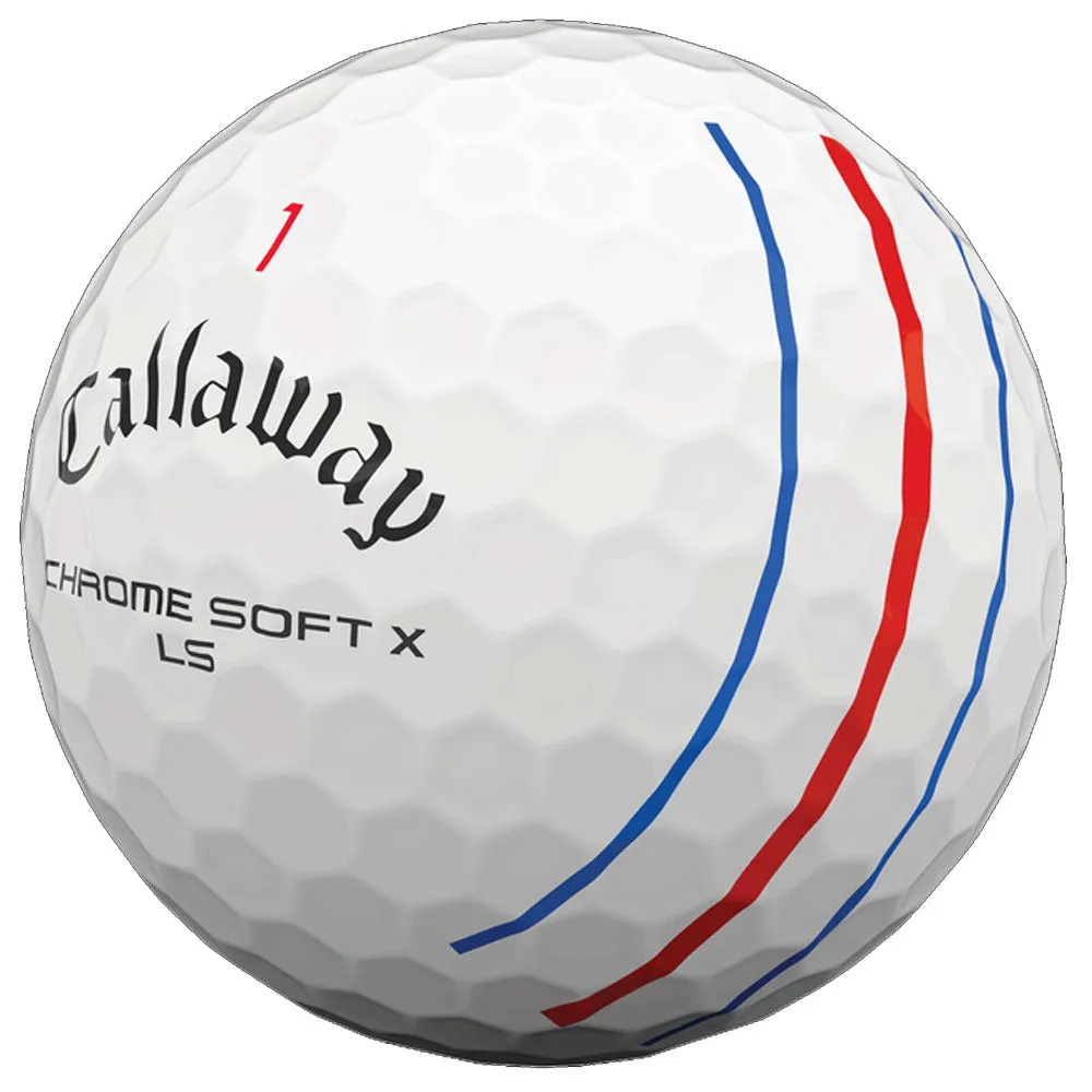 Callaway Chrome Soft X LS Golf Balls - Triple Track White - 12 Pack