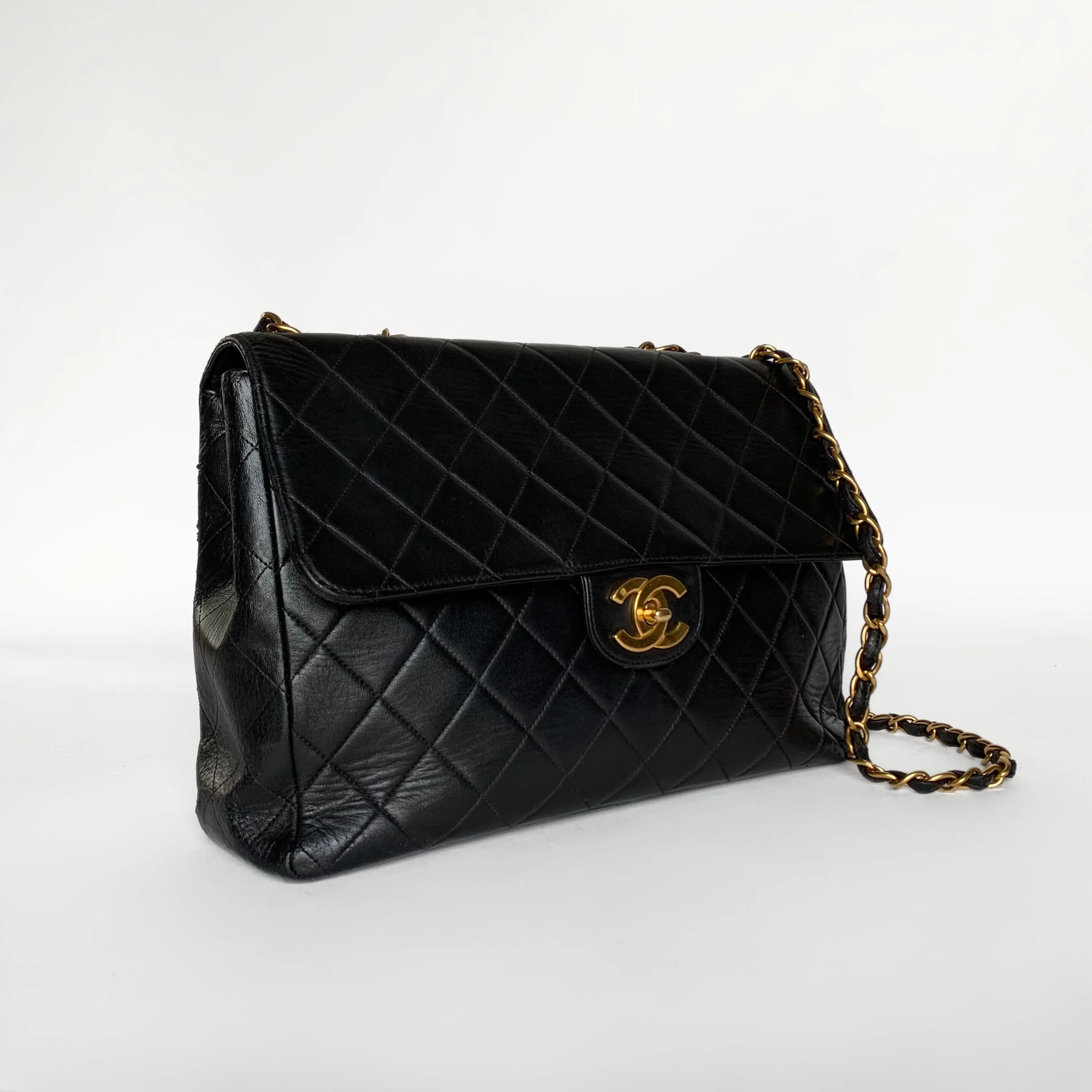 Chanel Classic Flap Bag Maxi Lambskin Leather