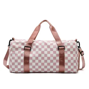 Checker Weekend Travel Luggage Tote Bag Check