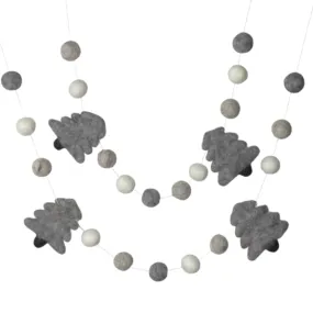 Christmas Tree Garland- Neutral, Gray & White