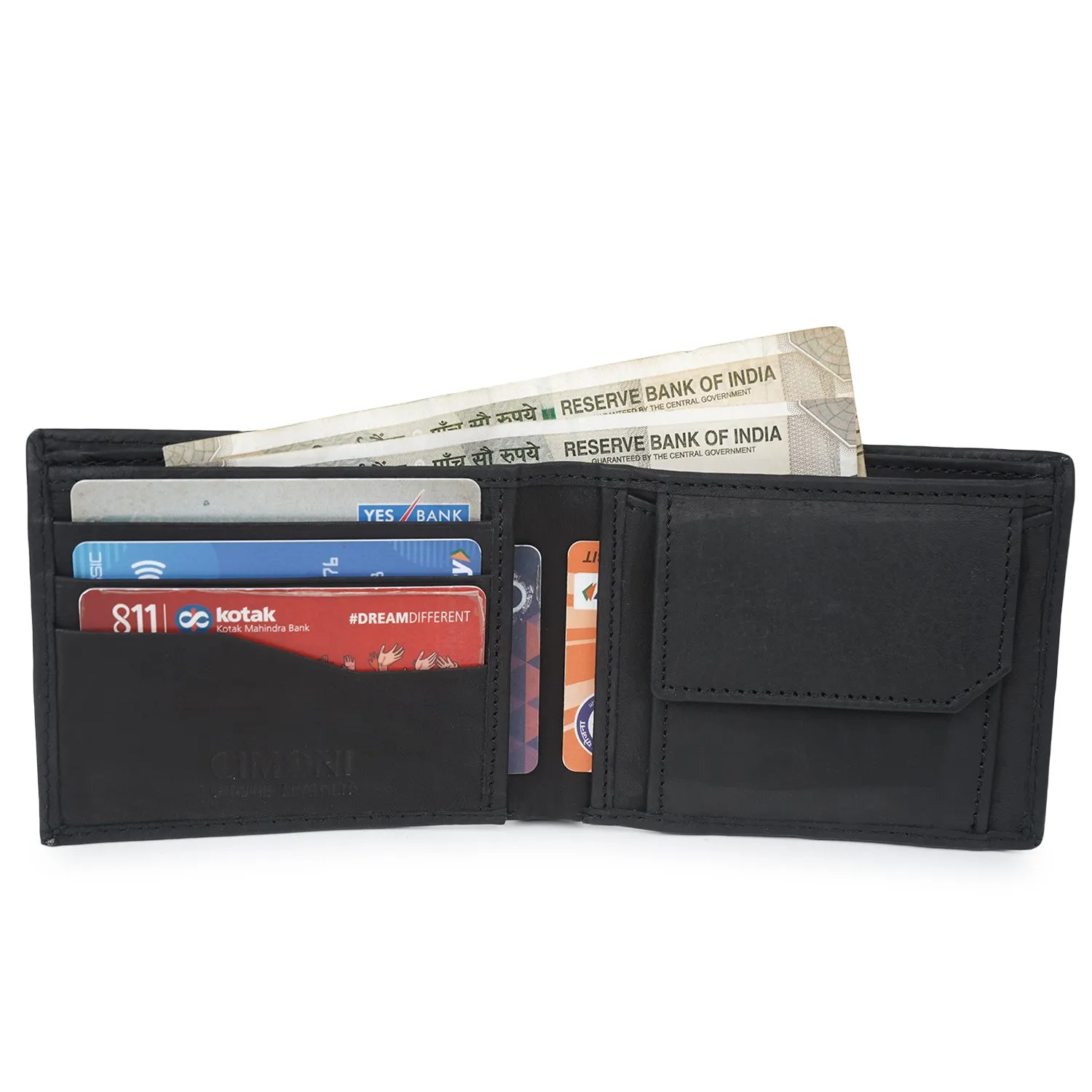 CIMONI Genuine Leather Wallet for Men I Ultra Strong Stitching I 5 Credit Card Slots I 1 Currency Compartments I 1 Coin Pocket