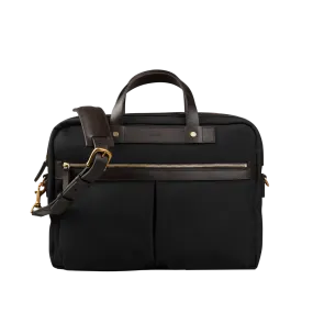 Coal Black M/S Canvas Office Briefcase