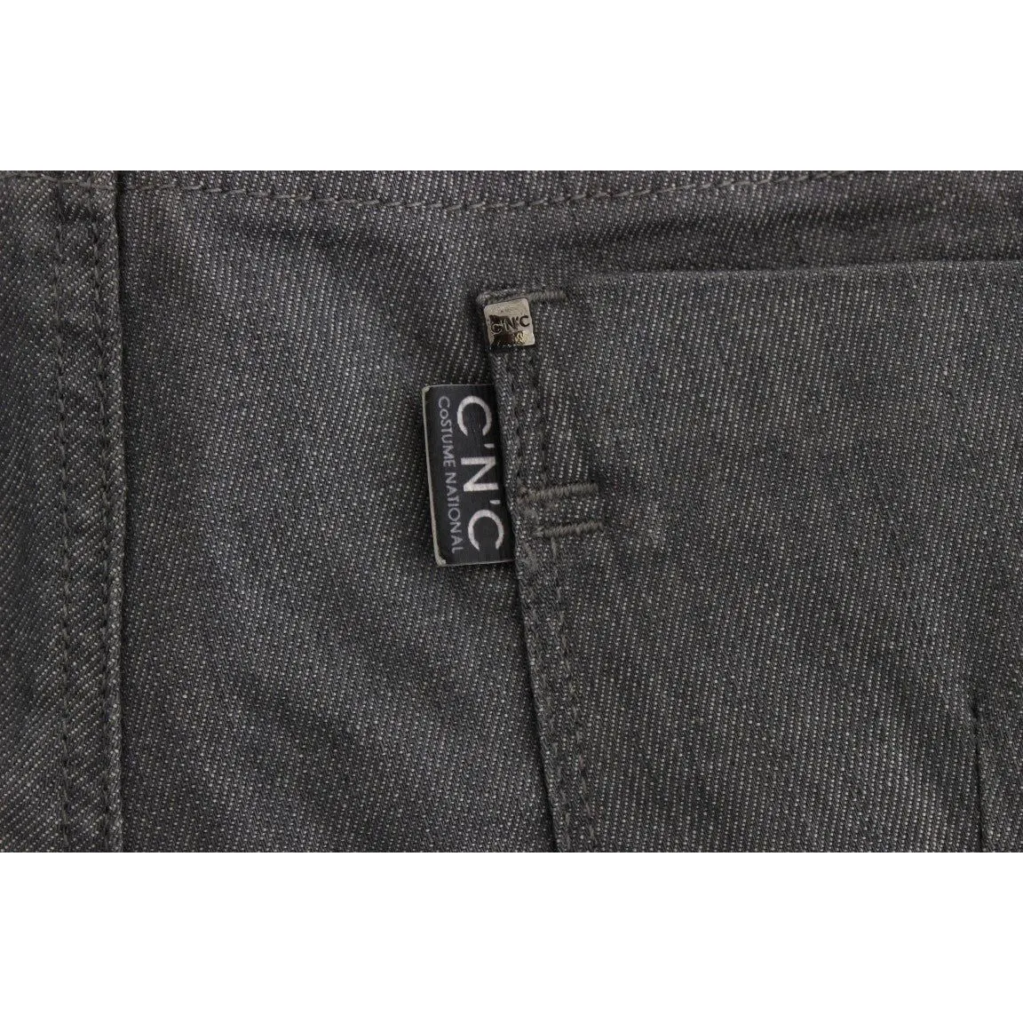 Costume National Chic Gray Slim-Fit Designer Jeans