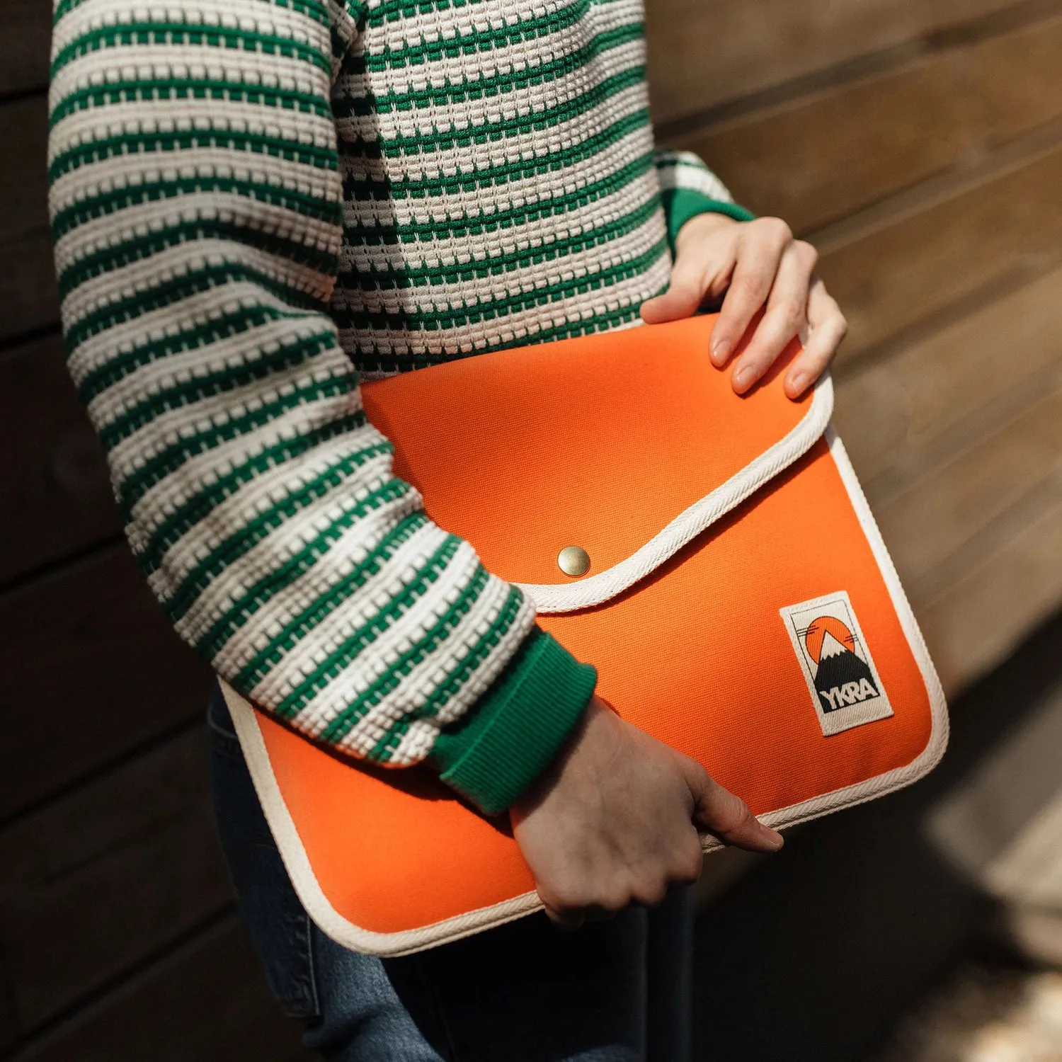 Cotton Canvas Laptop Case - Orange