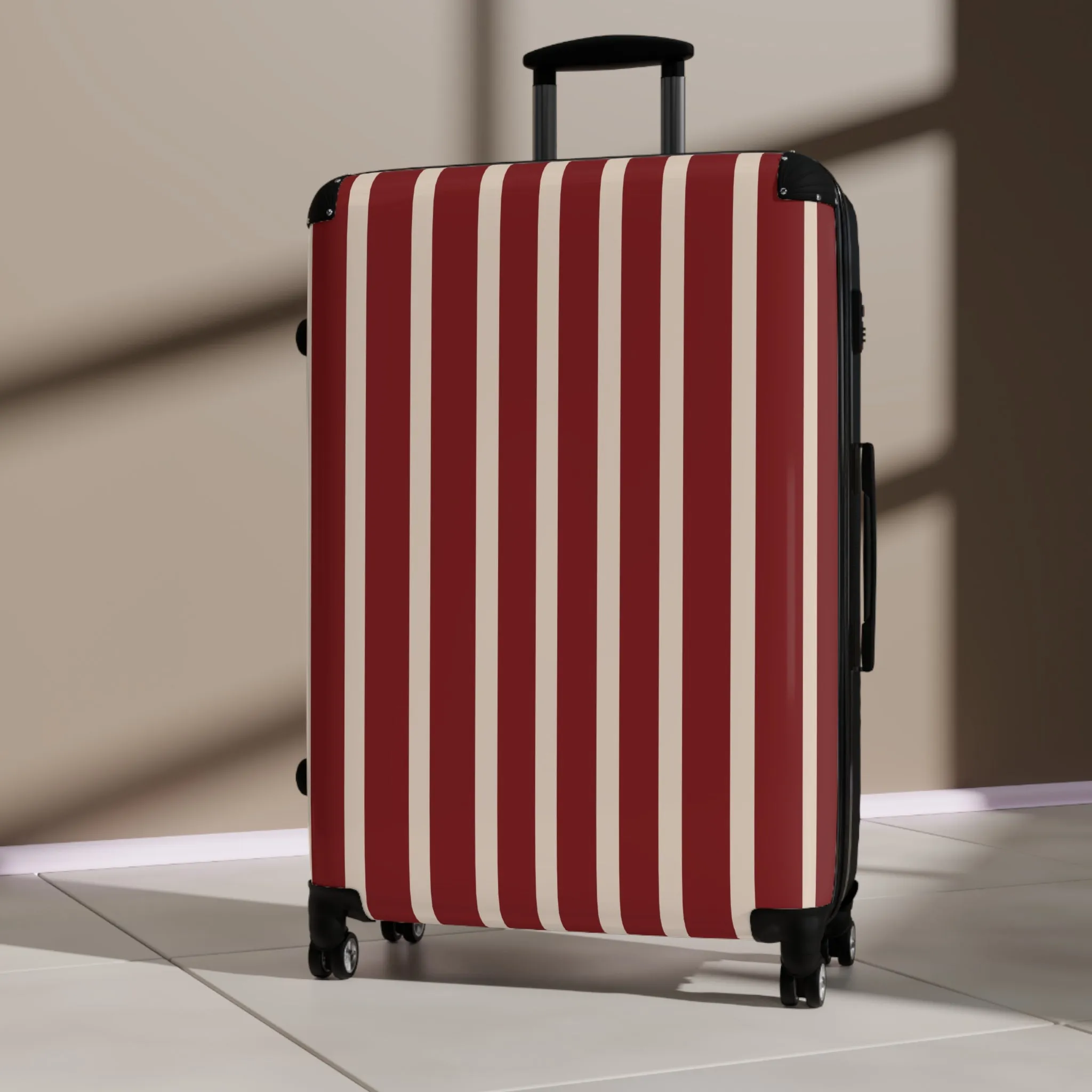 Crimson Creme Traveler Suitcase