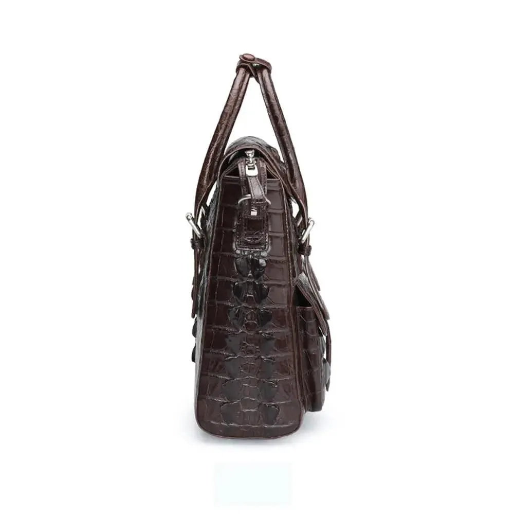 Crocodile Briefcase Shoulder Cross-body  Business Bag for Men  |  Rossieviren