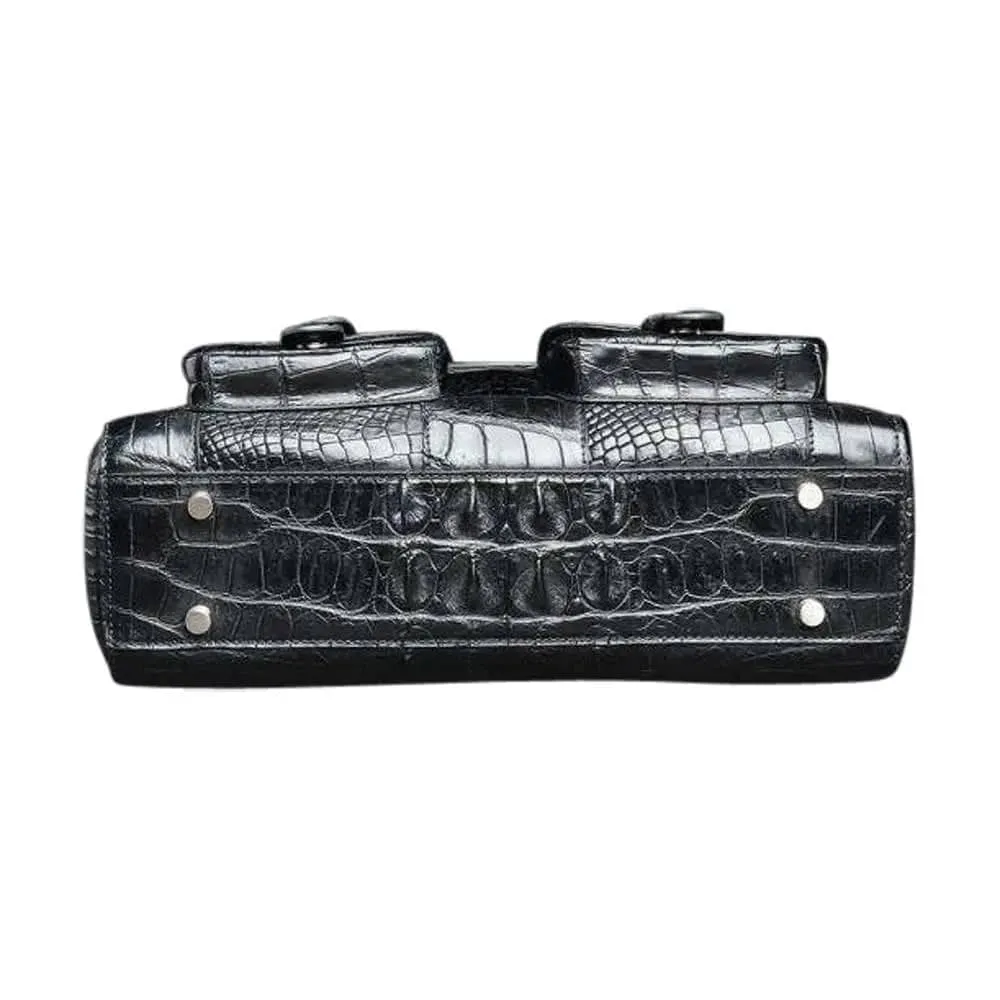 Crocodile Briefcase Shoulder Cross-body  Business Bag for Men  |  Rossieviren