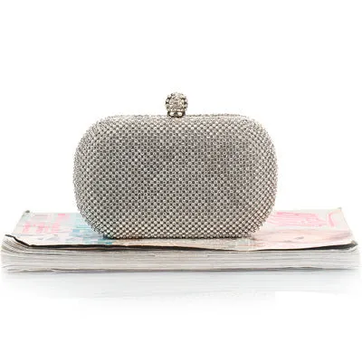 Crystal Ball Mesh Clutch Bag