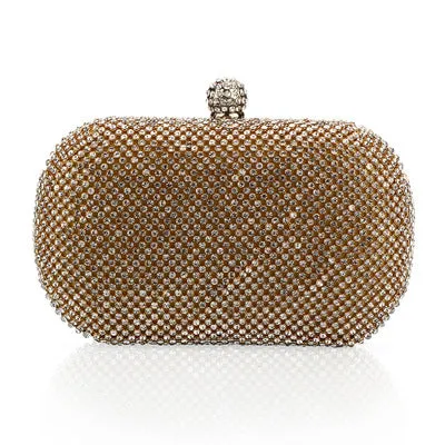 Crystal Ball Mesh Clutch Bag