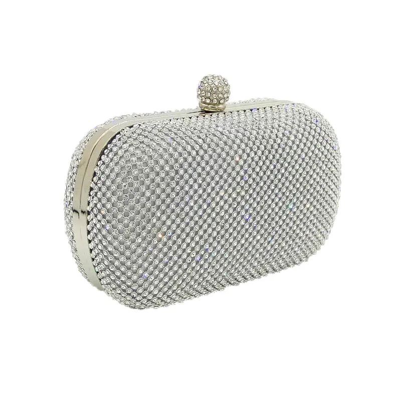 Crystal Ball Mesh Clutch Bag