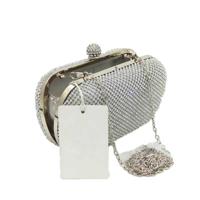 Crystal Ball Mesh Clutch Bag