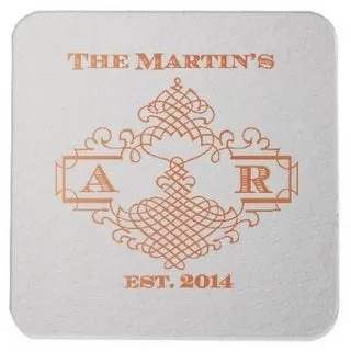 Custom Ornate Border Party Coasters