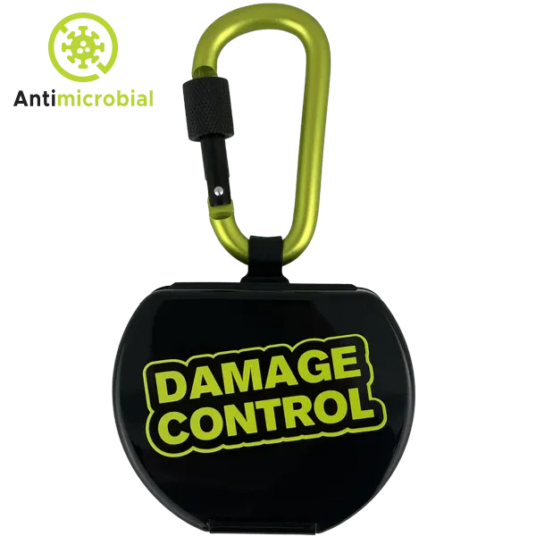 Damage Control Anti Microbial Mouthguard Case with Carabiner Clip