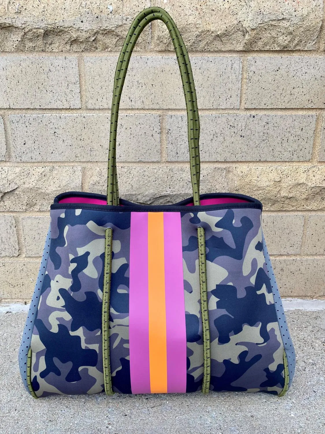 Dark Camo Neoprene Tote