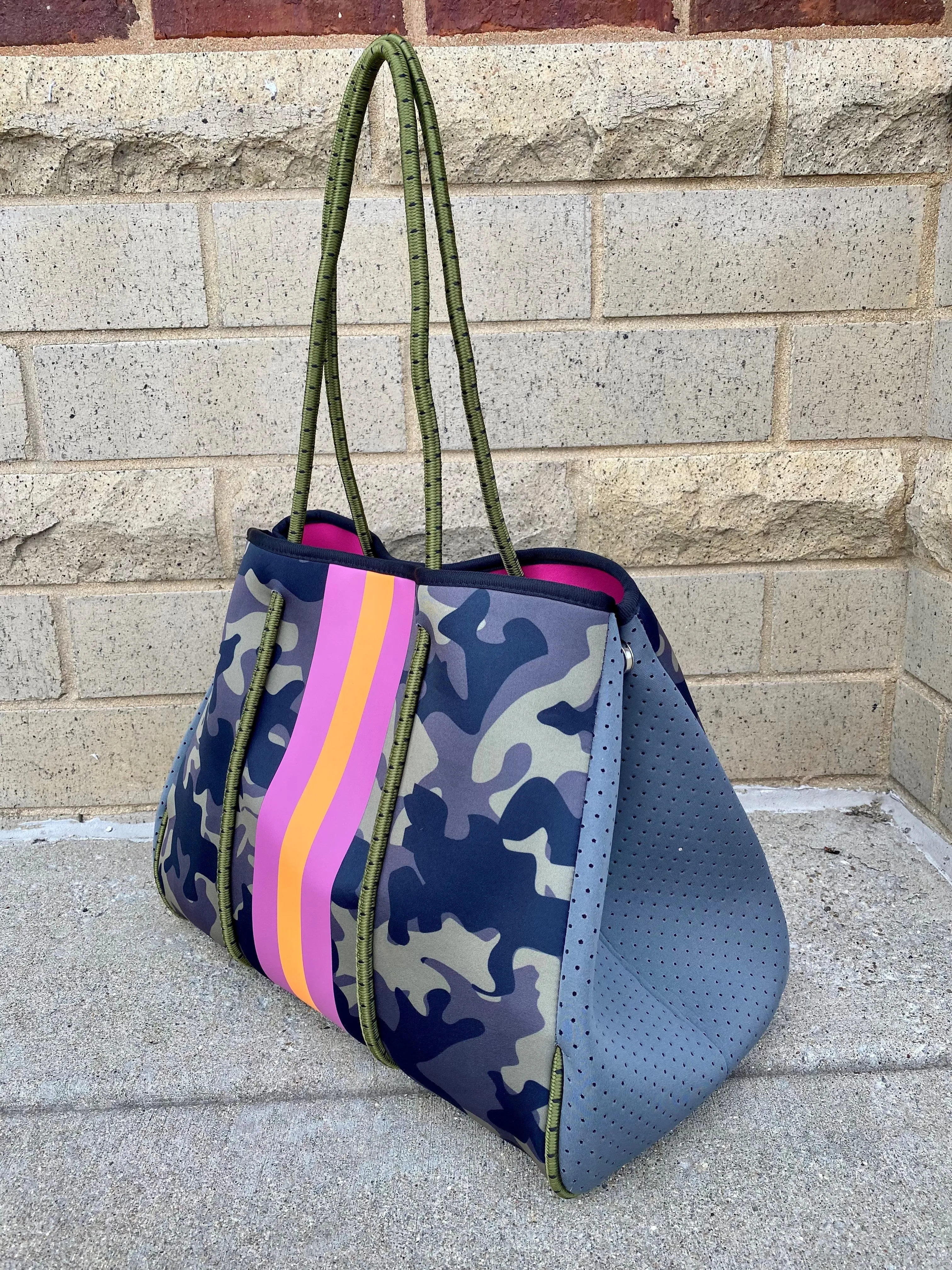 Dark Camo Neoprene Tote