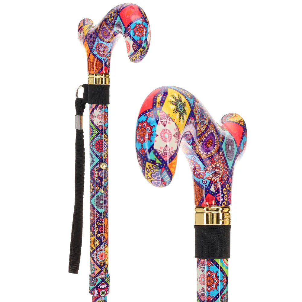 Designer Chic FashionStix Colorful Collage, Patterned Handle