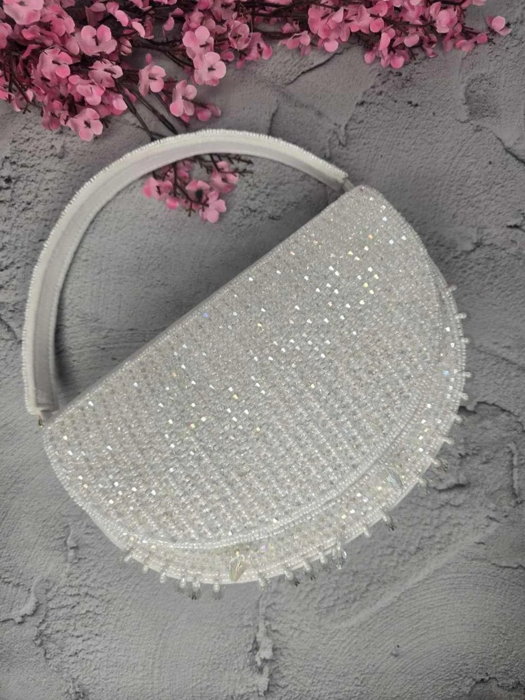 Designer Moon Flap Clutch Bag