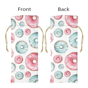 Donuts Linen Wine Bottle Bag