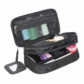 Double Layer Cosmetic Bag With a Mirror