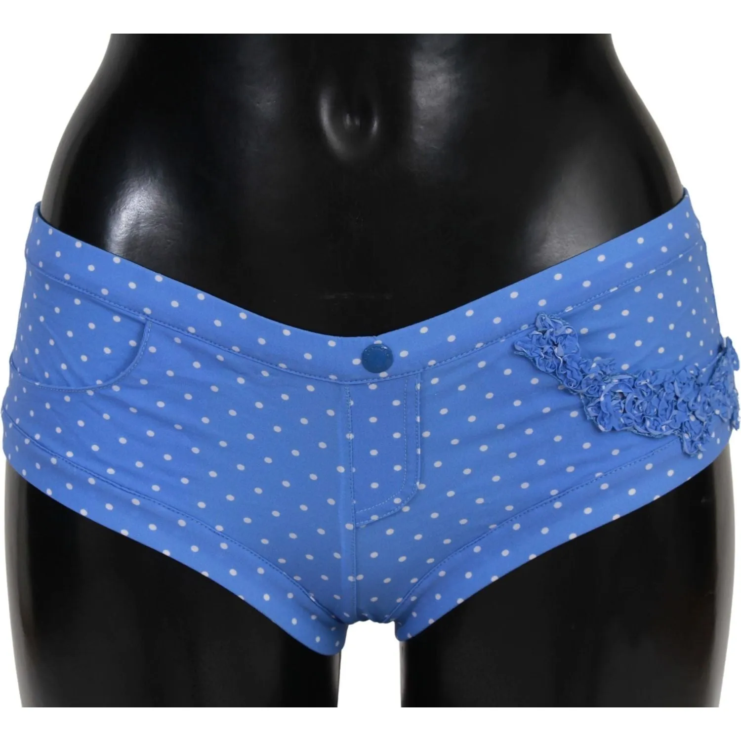 Ermanno Scervino Chic Blue Dotted Designer Bikini Set