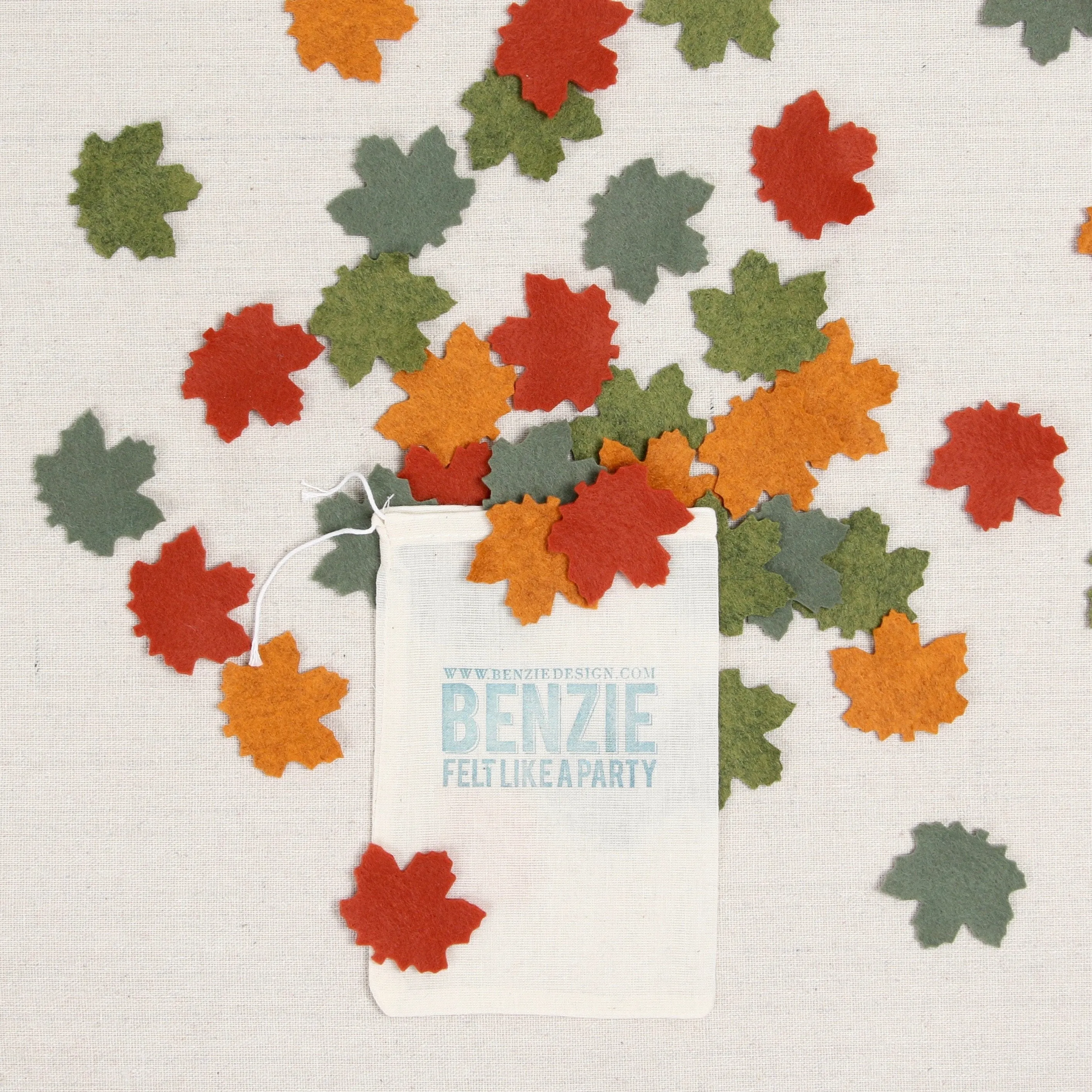 Felt-fetti Maple Leaves, die cut shapes