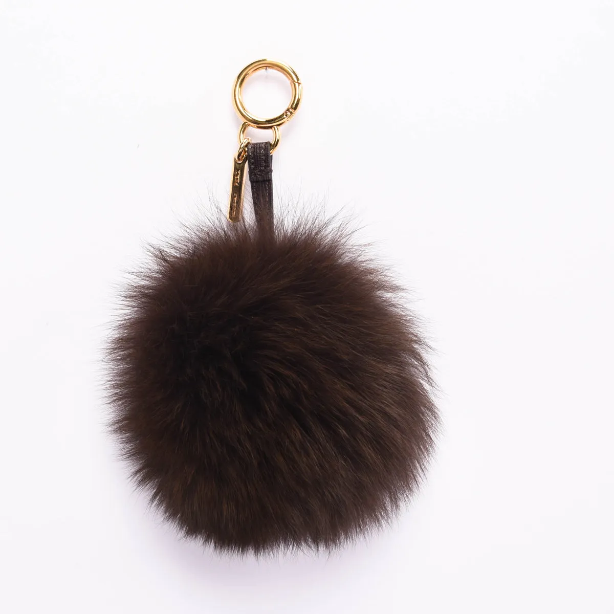 Fendi Chocolate Fur Pom Pom Bag Charm