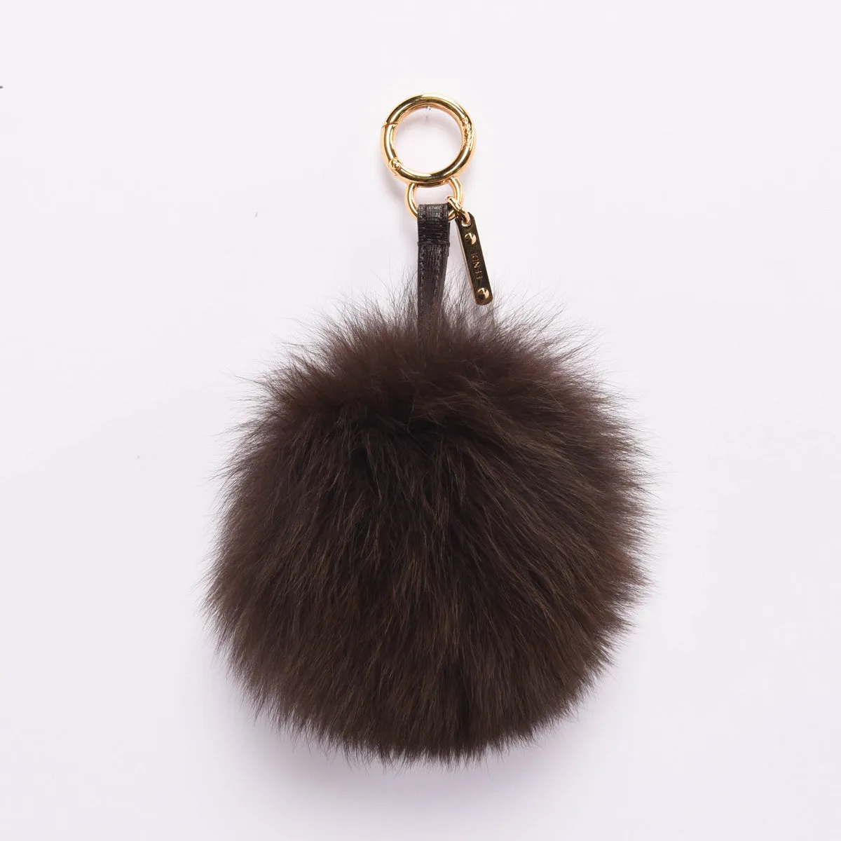 Fendi Chocolate Fur Pom Pom Bag Charm