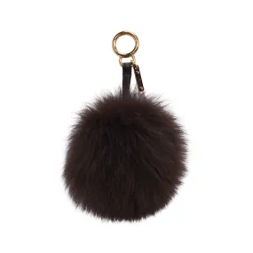 Fendi Chocolate Fur Pom Pom Bag Charm