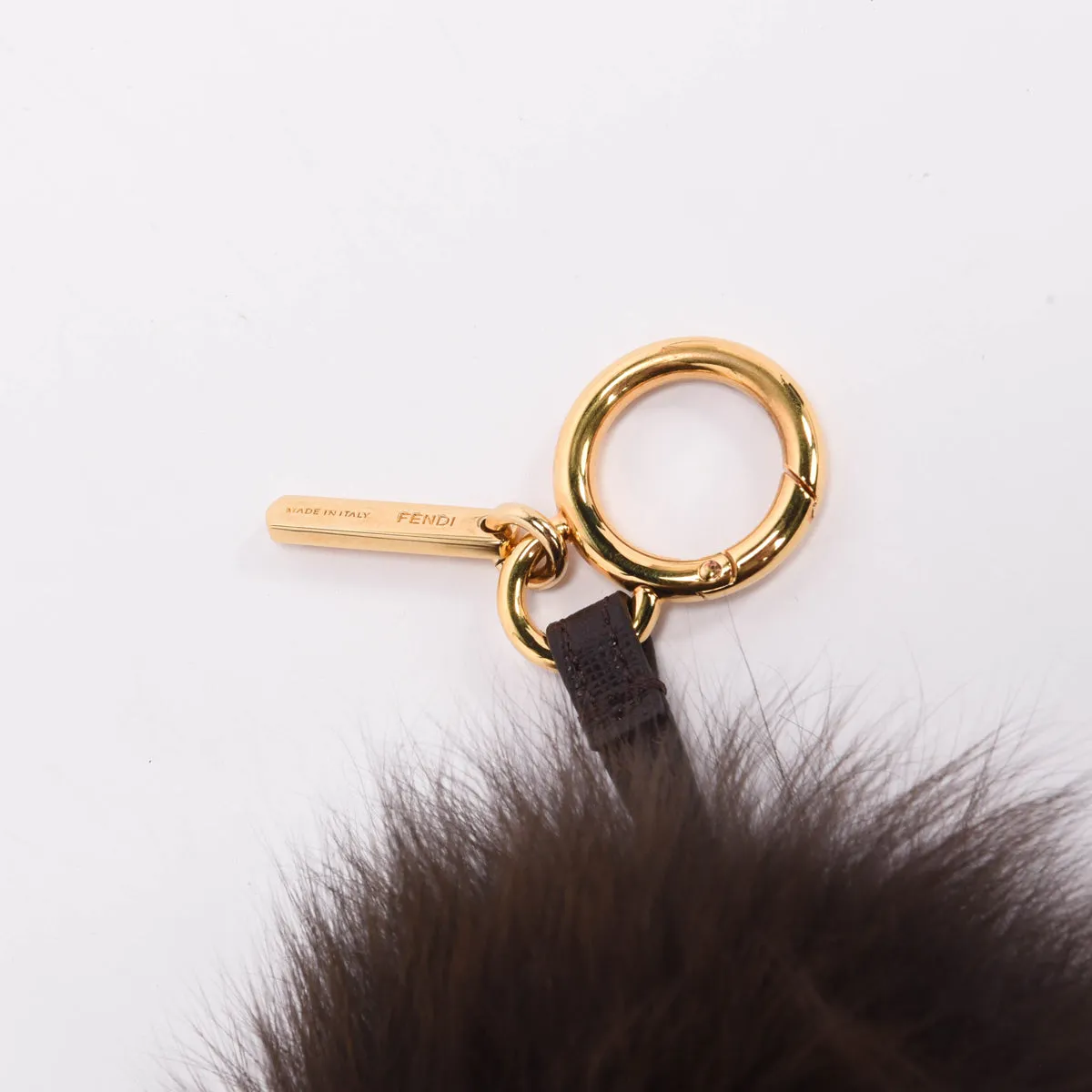 Fendi Chocolate Fur Pom Pom Bag Charm