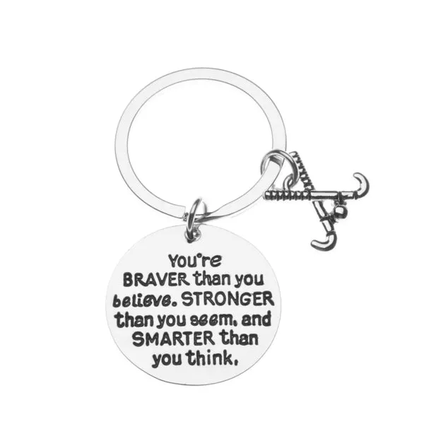 Field Hockey Keychain - You’re Braver than You Believe