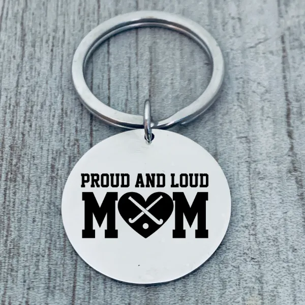 Field Hockey Mom Keychain