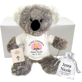 First Communion Koala Gift Set - Personalized 12" Plush Koala